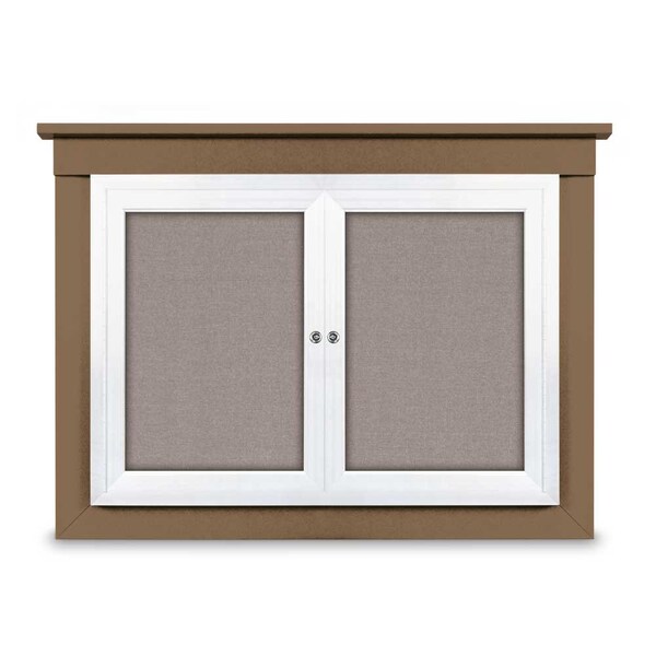 18"x24" 1-Door Enclosed Letterboard, Header, Green Vinyl/Lt Oak